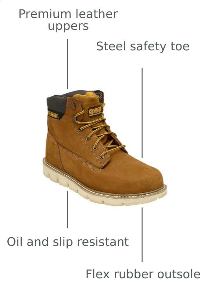 Image of DEWALT Flex ST Leather, Durable, FLEX Outsole, Steel Toe, Safety Work Boot For Men