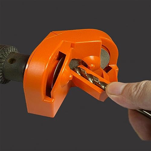 Multipurpose Drill Bit Grinding Sharpener,Drill Bit Sharpener for High-Speed Steel,Premium Drill Bit Sharpener Quickly Easily Sharpening Drill Bits, for All Bits Portable Tool (Orange) - Thumbnail 6