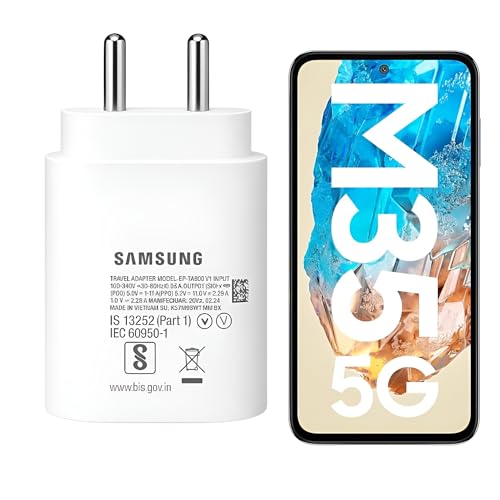 Image of Samsung 25W Original C-Type PD 3.0 Charging Adapter for Galaxy M17|M07|M36|M06|A55|A35|F06|S25 fe|S24|F36|F16|M35|S23|A06|S25 Plus|A37|A56|Tab S11|S10|S10+| USB C 25Watt Quick Charger Adaptor, White