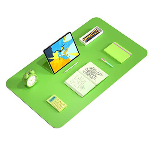 Desk Writing Mat, Washable Desk Pad Protector, Waterproof Wipeable Kids Writing Drawing Mat, Hard Board Writing Pad for Kids (Green, 23.6