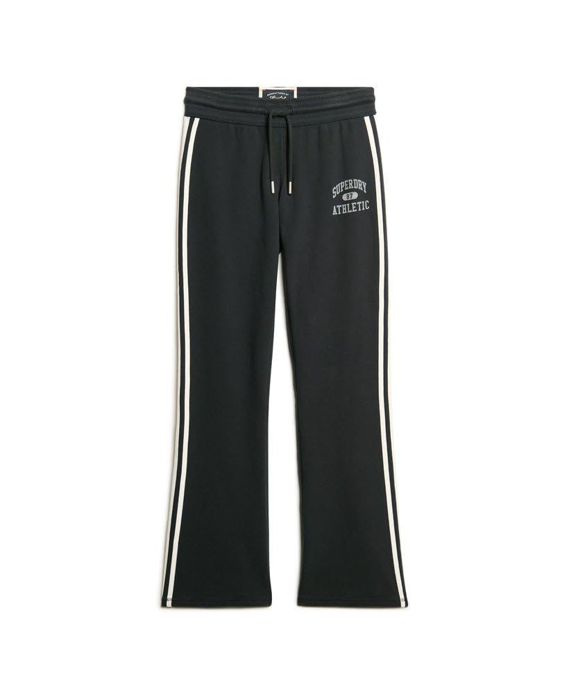 Superdry Damskie spodnie do biegania Athletic Essentials z paskami i zawinięciem