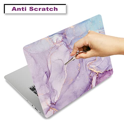 Artso Laptop Skin Sticker Decal, 12" 13" 13.3" 14" 15" 15.4" 15.6 Inch Laptop Universal Netbook Pc Notebook Vinyl Reusable Skin Sticker Cover Art Case Protector Personalized,Purple Blue Marble #TOP1