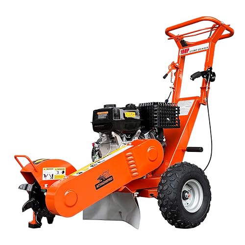 MACHPRO 15HP Gas Stump Grinder-420cc Commercial Duty Walk-Behind Tree Stump Cutter-12" Cutting Head with 9 Tungsten Teeth-20" Above/8.8" Below Ground Cutting-Heavy Duty Root Remover for Landscaping（B）