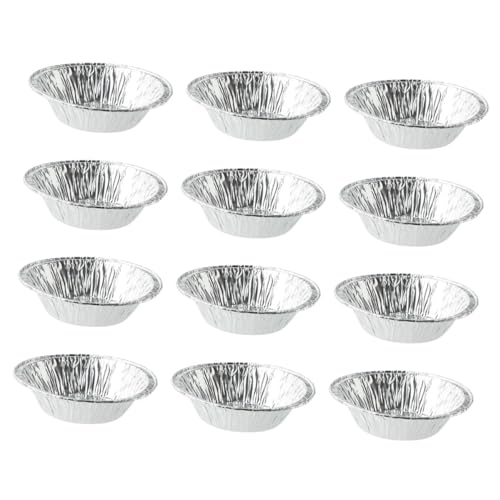 OSOLADY 使い捨てアルミホイル製エッグタルト型カップ 環境に優しい錫素材 クッキー マフィン プリン対応 ケーキ焼き型 簡単プレス均一加熱