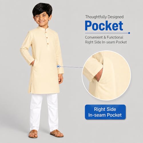Image of Chandrakala Kids Kurta Pajama Set for Boys, Ethnic Wear for Diwali Eid & Weddings