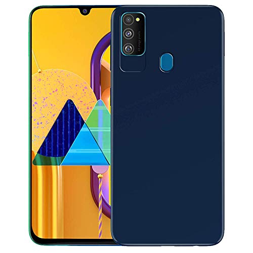 Image of WOW IMAGINE Protective Sleek Back Case Cover for Samsung Galaxy M21 / M30s / M21 2021 Edition (Flexible | Silicone | Shock Proof, Anti Slip, Soft Rubberised | Washington Blue)