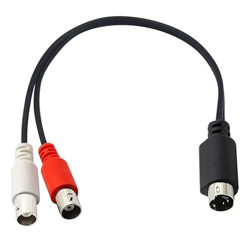 MTUERANC S-Video - Cable divisor de 4 pines a BNC, mini DIN de 4 pines S-Video macho a doble BNC hembra conector divisor en Y (9.8 in10 pulgadas)