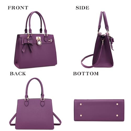 Image of Qiyuer Cute Purses Wallet Set For Women Handbags Satchel Tote Shoulder Bag | Affordable Luxury, Ideal Gift, Large Clutch Wallet, 2PCS, Sturdy Structured, Stylish, PU, Practical & Roomy for Daily & Work