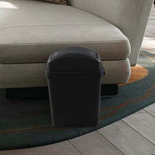 Idomy bote de basura negro 7 litros con tapa basculante miniatura 5