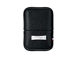 Leder in Kontrastfarbe S.T Dupont D-180324 Feuerzeugtasche aus Leder für Line 2 und Gatsby, Schwarz