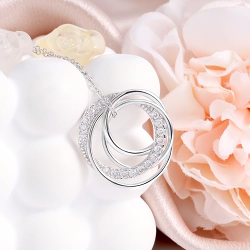 Image of Sterling Silver Pendant Necklace Charms Hypoallergenic Fashion Jewelry Dainty Valentines Day Birthday Gift for Women