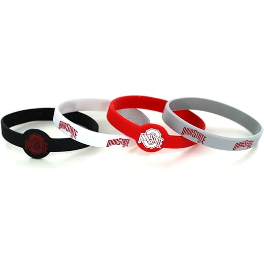 Aminco NCAA Ohio State Bracelets 4-Pack