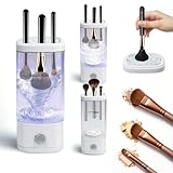 3 in 1 Electric Makeup Brush Cleaner Machine with Dryer, Automatic Brushes Cleaner Tool Deep Cleaning for All Size Beauty Makeup Brush Set, Sponges, Blush Brush