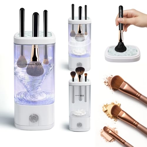 AiDwell 3-in-1 Electric Makeup Brush Cleaner with Dryer & Holder