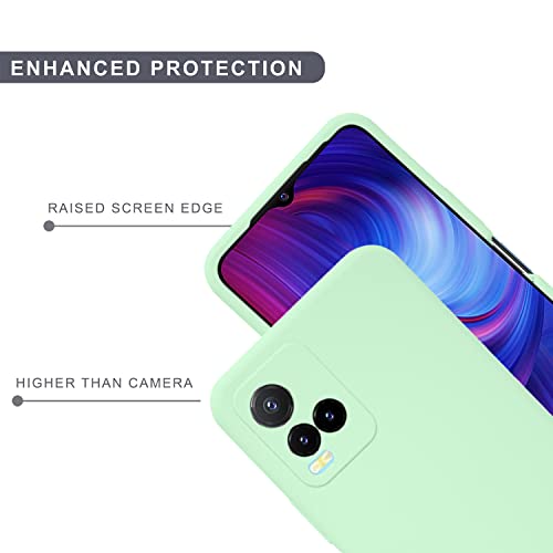 Image of SPRIG Compatible with VIVO Y33s Phone Liquid Silicone Cover Premium Back Cover Drop Tested Shock Proof Mobile Case for Men, Women, Boys and Girls with Camera Protection (Mint Green)