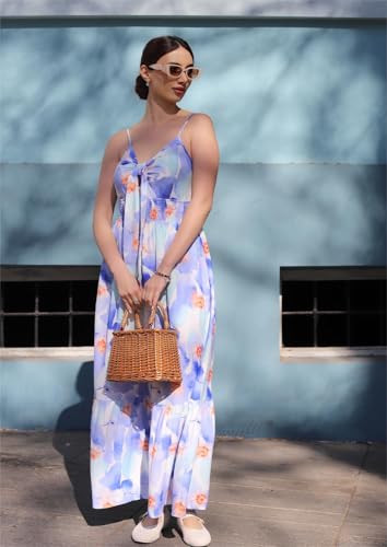 Image of GRACE KARIN Womens Summer Floral Maxi Dresses 2026 Long Flowy Boho Dress Beach Vacation Sundresses Casual Clothes with Pocket