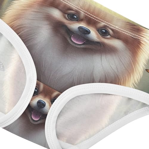 Artistic Toddler Girls Underwear 2t Cotton Panties for Girl Happy Dog Butterflies Briefs Girls Undies4