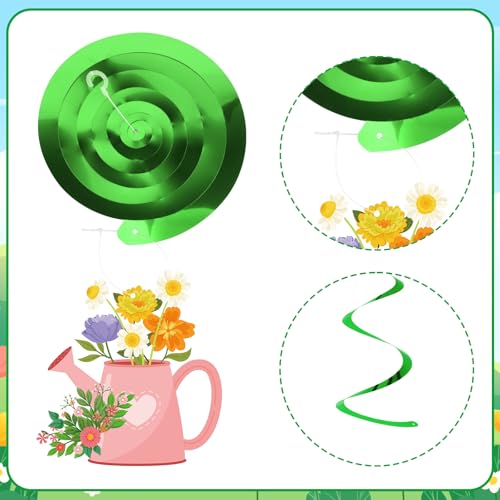 Image of Hooqict Spring Party Decorations Hello Spring Banner with 15Pcs Flower Butterfly Hanging Swirl Ceiling Streamers for Springtime Easter Birthday Party Decorations Home Office Classroom Garden Decor