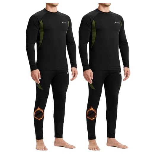 romision Men's Thermal Underwear Set, Long Johns Base Layer for Male, Winter Gear Sport Compression Suits for Running