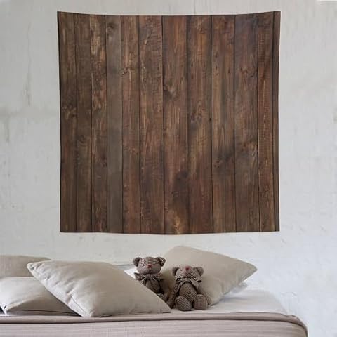 ZhiRain Rustic Wood Tapestry Cover