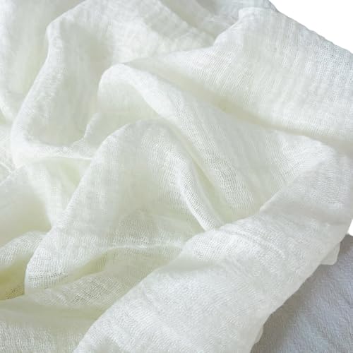 Image of Crinkled PolyCotton Scarf for Women - 180 x 90 cm Stole for Women | PolyCotton Scarf for Summers, Head Cover for Women | Lightweight Scarf for Women | Women Accessory