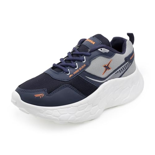 Image of Kraasa PowerGlide X1 Sports Shoes for Men | Stylish Casual Sneakers for Men | Lace up Lightweight Shoes for Runnigng, Walking, Gym, Trekking, Hiking & Party Shoes