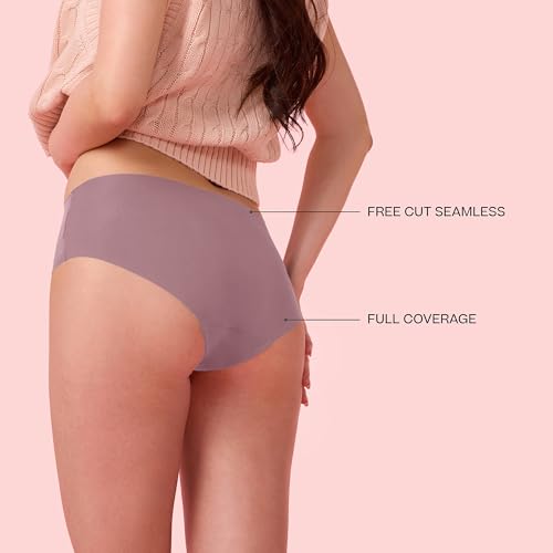 Image of Enamor Innovations Invisi, All Day Comfort, Mid Waist Hipster Panty for Women - No Visible Panty Lines, Sweat Wicking, Free Cut, Full Coverage - PH40