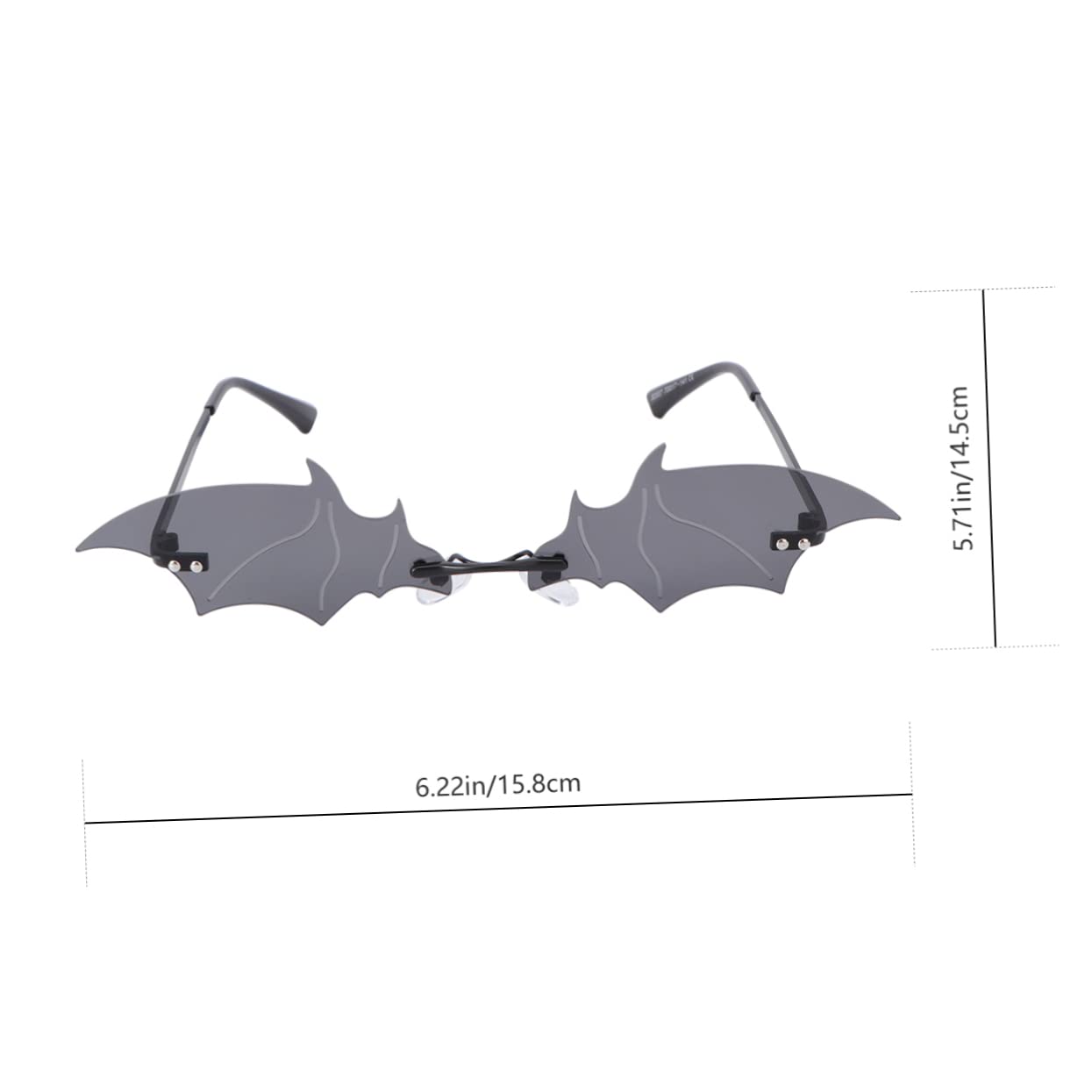 Cabilock 1pc Halloween Bat Sunglasses Light up Party Glasses Fashion Eyewear for Cosplay Costuming
