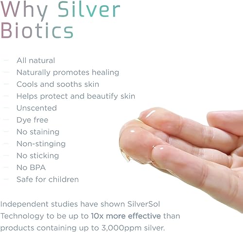 American Biotech Labs Silver Biotics Patented Multivalent SilverSol 20 PPM Soothing Skin Gel | Versatile 1.5 oz for Skin Comfort and Wellness - Image 6