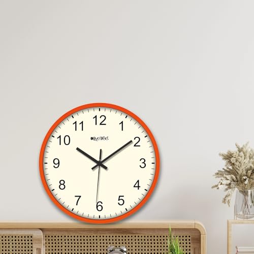 Image of Olive Tree Wall Clock 12 inch Silent Quartz Decorative Multicoloured Wall Clock Non-Ticking Classic Clock Battery Operated Round Easy to Read for Room /Home /Kitchen /Bedroom /Office /School - 9001