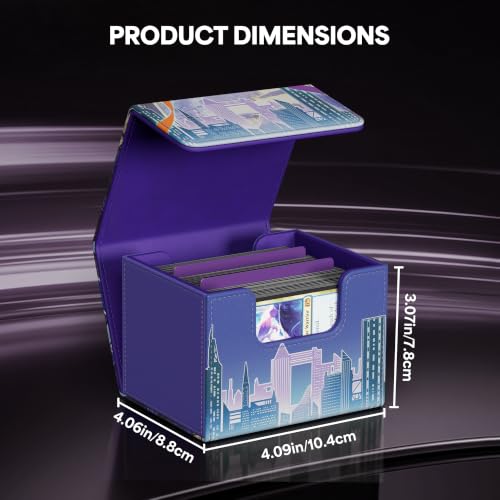 Image of Kabinka MTG Deck Box, Premium Printed Card Deck Box Holds 120+ Single Sleeved Cards, Leather TCG Deck Box with Magnetic Closure, Card Storage Box for MTG, TCG, CCG Cards