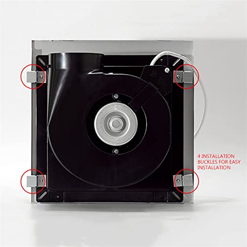 Ventilador Integrado para Techo Extractor, 30×30cm Ventilación Silenciosa con Rejilla, Ventilador Cuadrado para Baño y Cocina miniatura 6