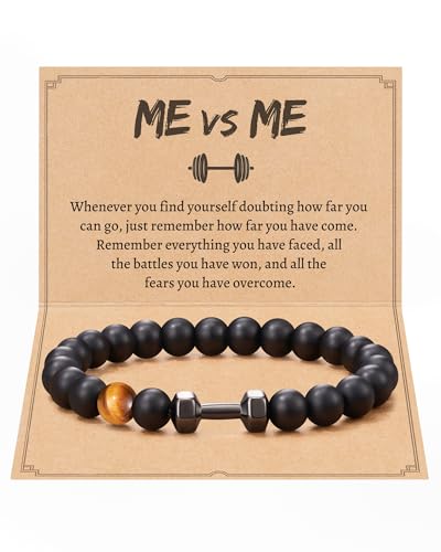ME VS ME Inspirational Workout Gym Gifts for Men with Message Card