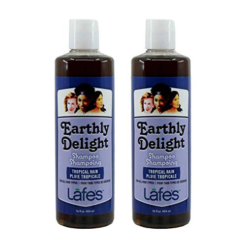 Lafe's Natural Body Care | Earthly Delight Tropical Rain Shampoo | Natural & Protein Rich; 2 Pack (16oz each)