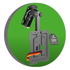 Conecto Support TV pour Plafond, adapté aux téléviseurs de 19 à 43 Pouces, Pliable, réglable en Hauteur, pivotant, inclinable, jusqu'à VESA 200x200, Noir