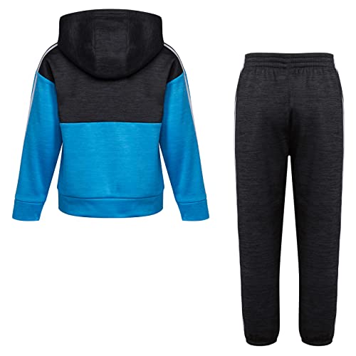 adidas boys Long Sleeve Color Block Mélange Fleece Jacket Set2