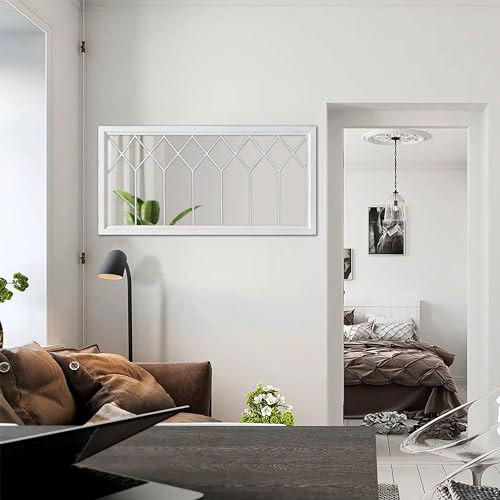 Rectangularwindowmirrorsforwalldecor20x40inchdistressedwhitefarmhousewoodenwindowpanemirrorforlivingroomrustichorizontallongmirrorsforhallwayentryway  Urban Country Home Decor Rectangular window mirrors for wall decor 20 x 40 inch distressed white farmhouse wooden window pane mirror for living room rustic horizontal long mirrors for hallway entryway  urban country home decor
