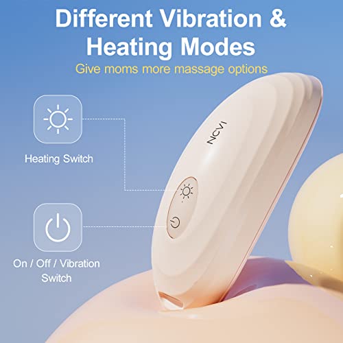 Image of NCVI Lactation Massager, 2-in-1 Heat & Vibration for Clogged Ducts, 2-Pack