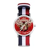 Merry Krampus Nylon Braided Strap Outdoor Sport Business Wrist Watches Non-Scale Work Casual Watch