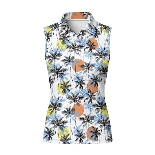 Chemises de golf pour femmes amples sans manches imprimé XXL - 4