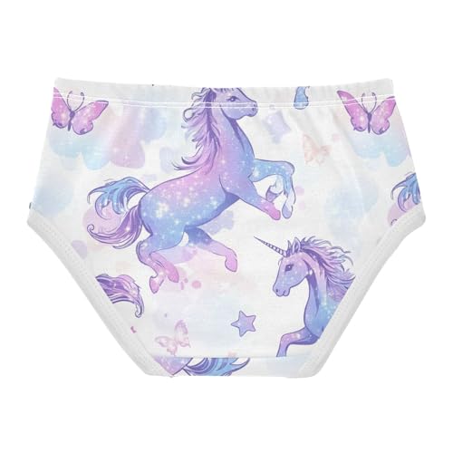 Wusikd Unicorns Girls' Underwear Cotton Butterfly Girls Briefs Soft Toddler Underwear 2T2