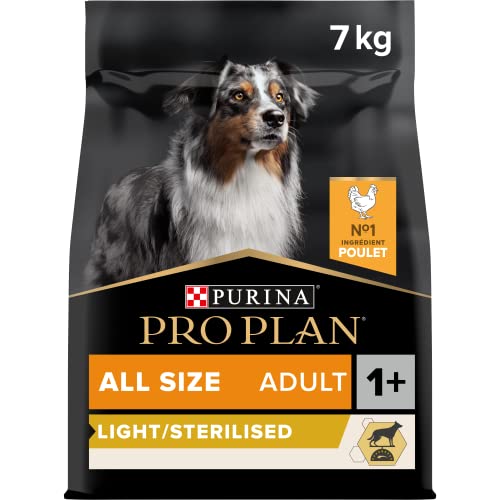 Purina PRO PLAN | Adulte Toutes Tailles | Light/Stérilisé | Aliment Sec pour Chien pour la Gestion du Poids | Formule Riche en Protéines et Faible en Matières...