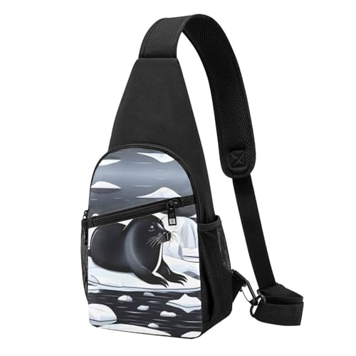 Sac à dos à bandoulière de voyage léger et sacoche de randonnée tendance noir