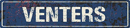VENTERS Blue Grunge Style Rustic Vintage Look 8" Wide Decal Bumper Sticker for use on Any Smooth Surface