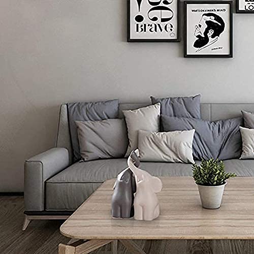 Amazon.co.jp: 象の置物 2 個セット、セラミック製ホームアクセサリー