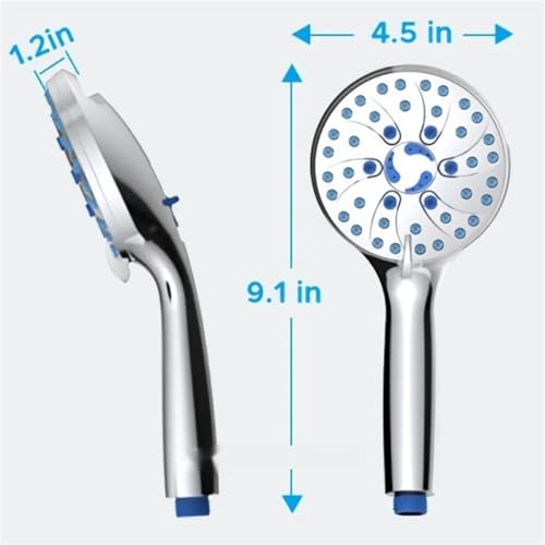 Pomme de douche à main haute pression avec jets réglables pour optimiser la pression d'eau - 7