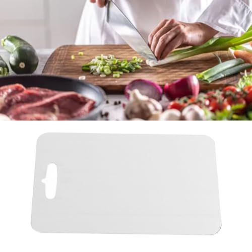 Dwustronna metalowa deska do krojenia premium – grubość 2,2 mm, higieniczna i przenośna deska do krojenia do gotowania w domu, idealne narzędzie do przygotowywania jedzenia (mały rozmiar)