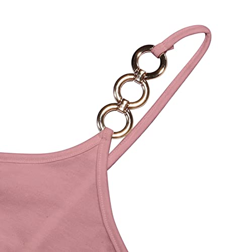 Qufech Off The Shoulder Dress, Dresses For Women 2023 Wedding Guest Maternity Dress Summer Sumner Women's Dress V Neck Spaghetti Strap A-Line Fashion Tank Top Casual Beach Dress Dresses (Xl, Pink-2) #TOP3