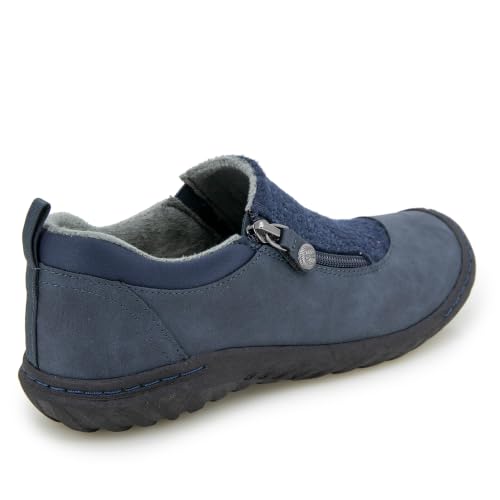 Image of JBU Women's Elodie Comfortable Casual Flexible Arch Support APMA Accepted Side-Zip Walking Flat