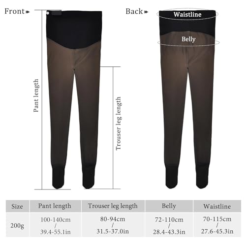 Collants de grossesse opaques solides contre le froid et les tiraillements - 6